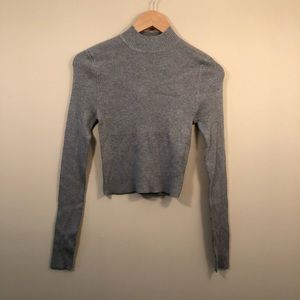 NWT Gray Sweater Crop top